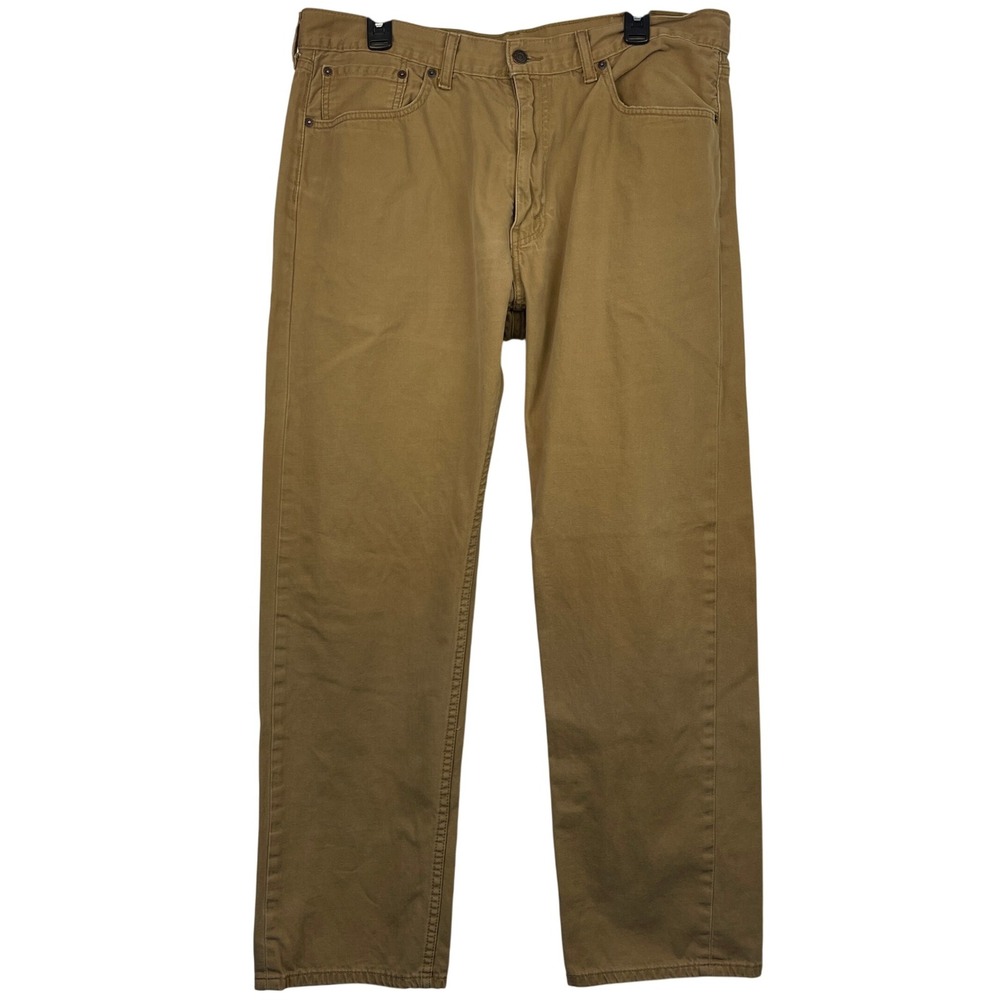 Levis 505 Regular Straight 38x32 (Actual 31) 100% Cotton Denim Jeans Tan‎ *Read